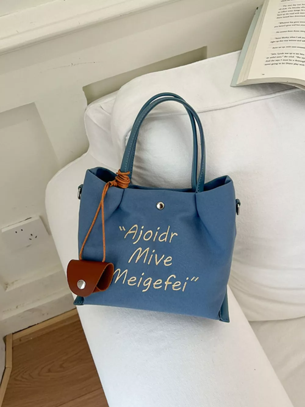 Letter Canvas Handbag, image 2