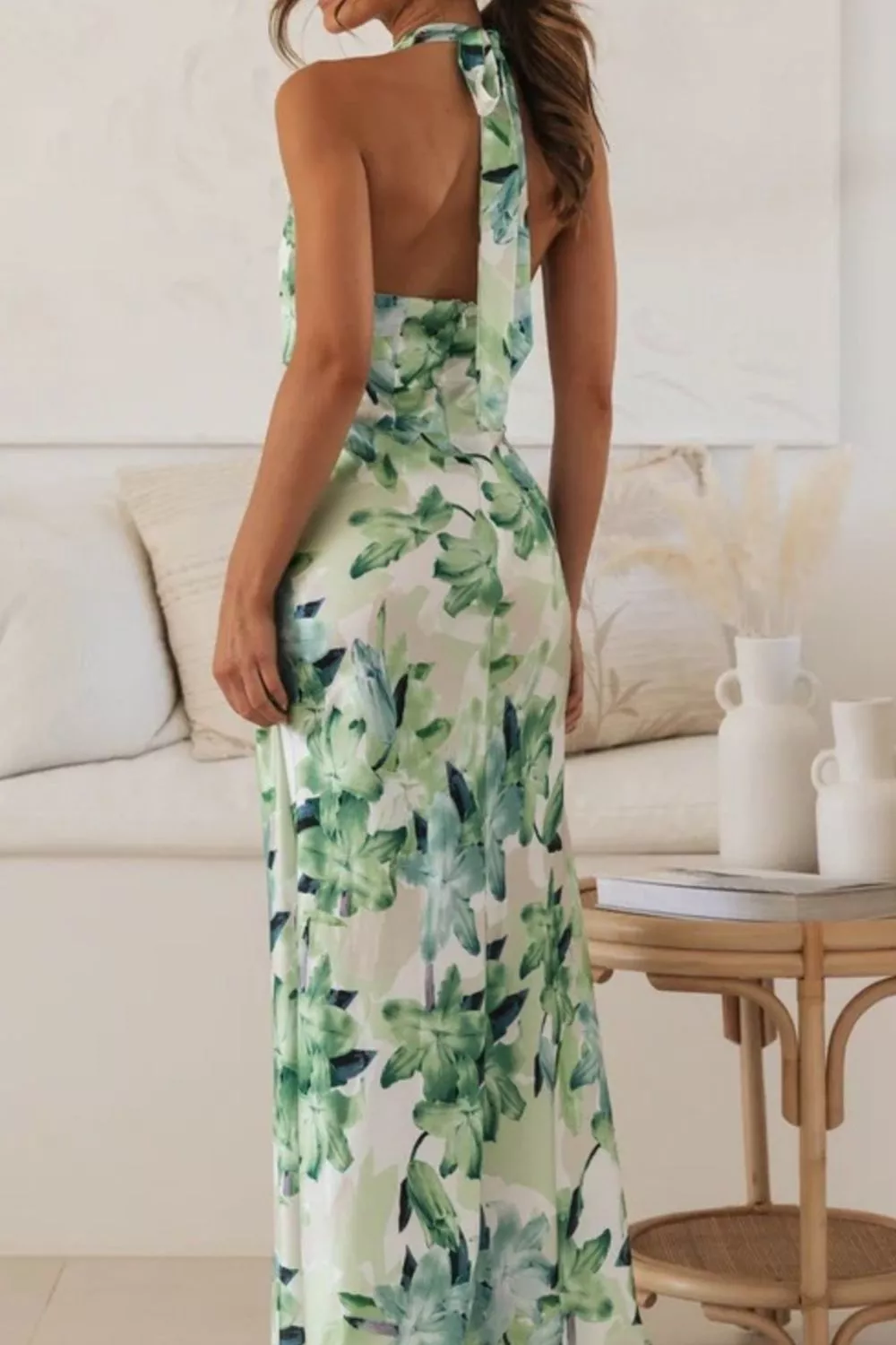 Floral Print Halter Neck Maxi Dress, image 21