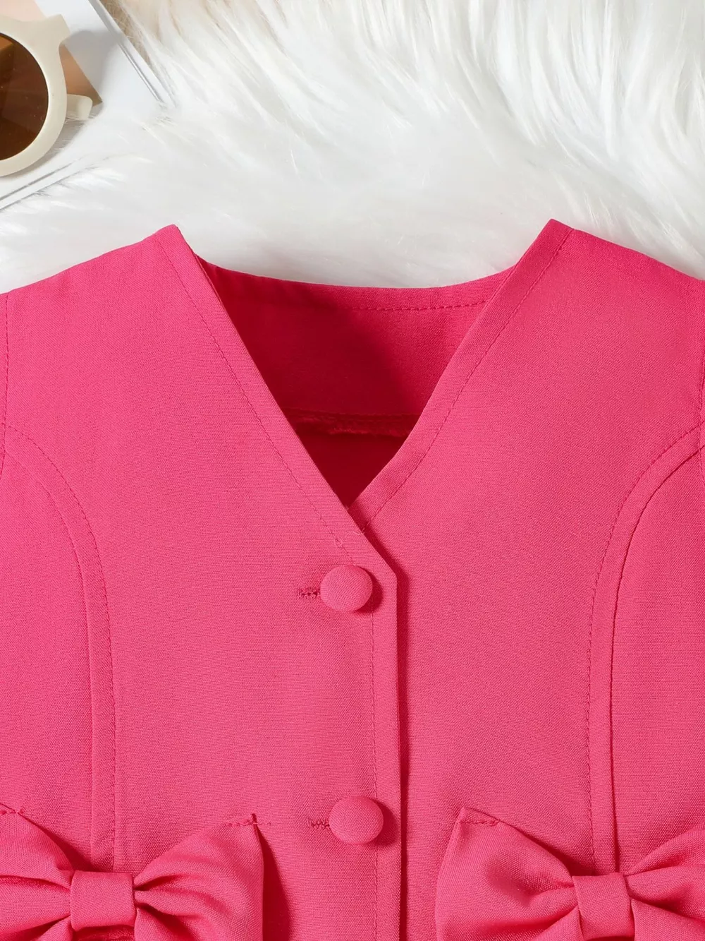 Children's Bowknot Vest & Pleated Skirt Set, image 10
