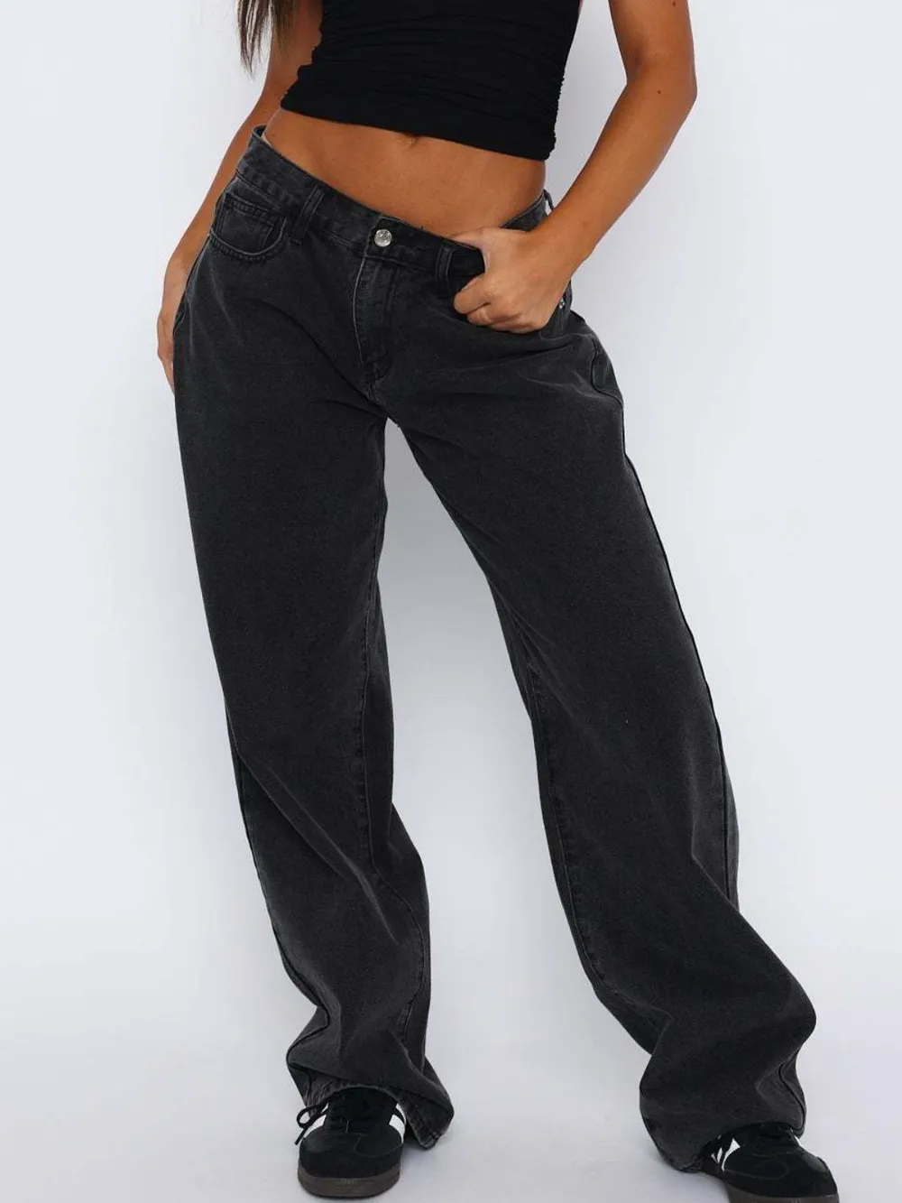 Wide Leg Jeans with Pockets, image 5