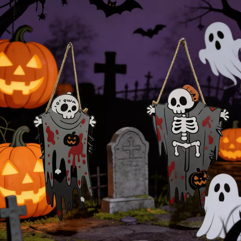 Spooky Hanging Skeleton Decorative Ornament, image 2