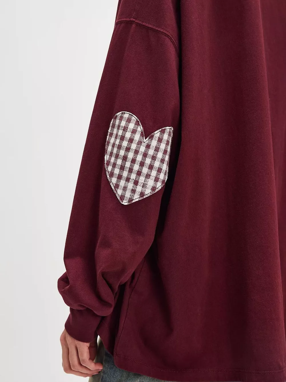 Heart Patch Long Sleeve Sweatshirt, image 4