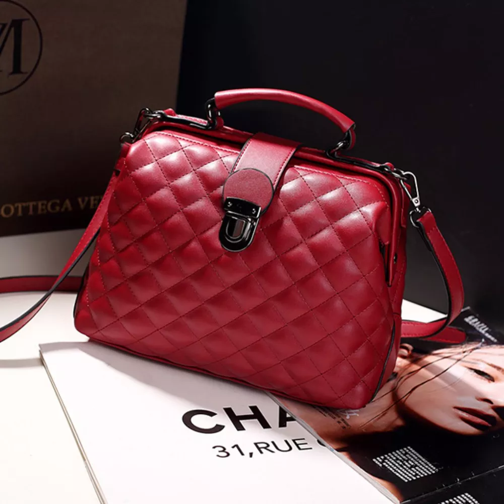 Quilted Crossbody Bag with Top Handle, image 2