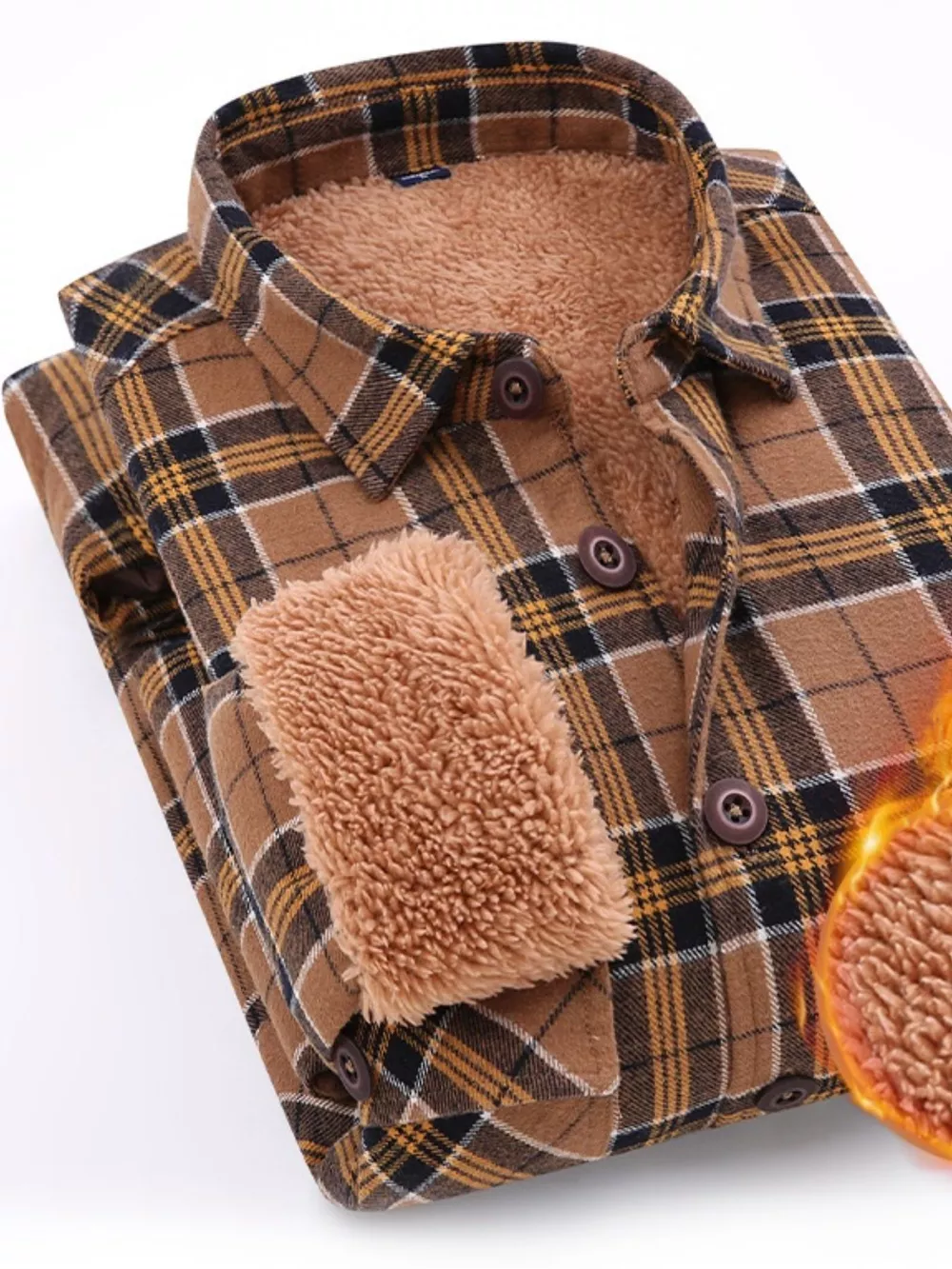 Men's Plus Size Casual Plaid Button Up Shirt, image 8