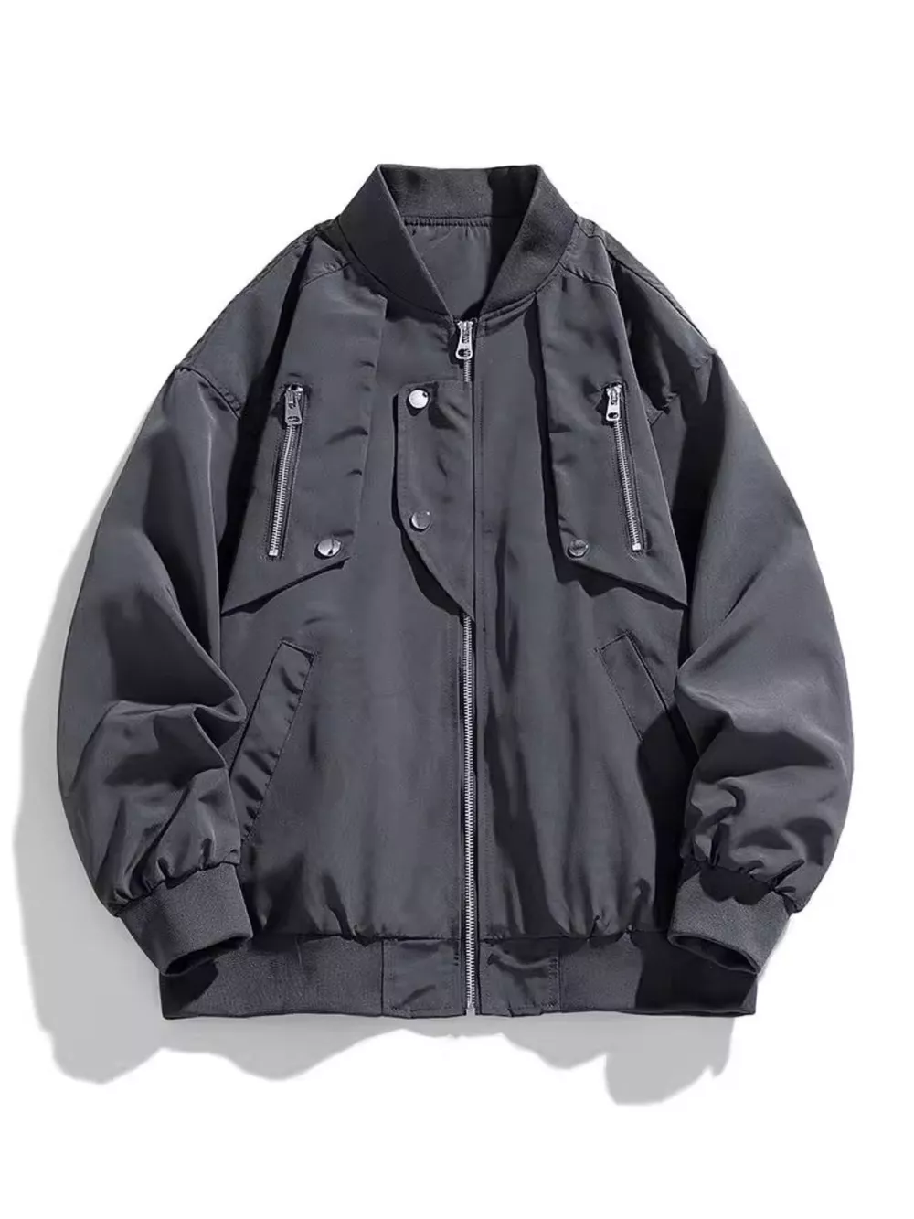Men's Plus Size Casual Lightweight Bomber Jacket, image 4