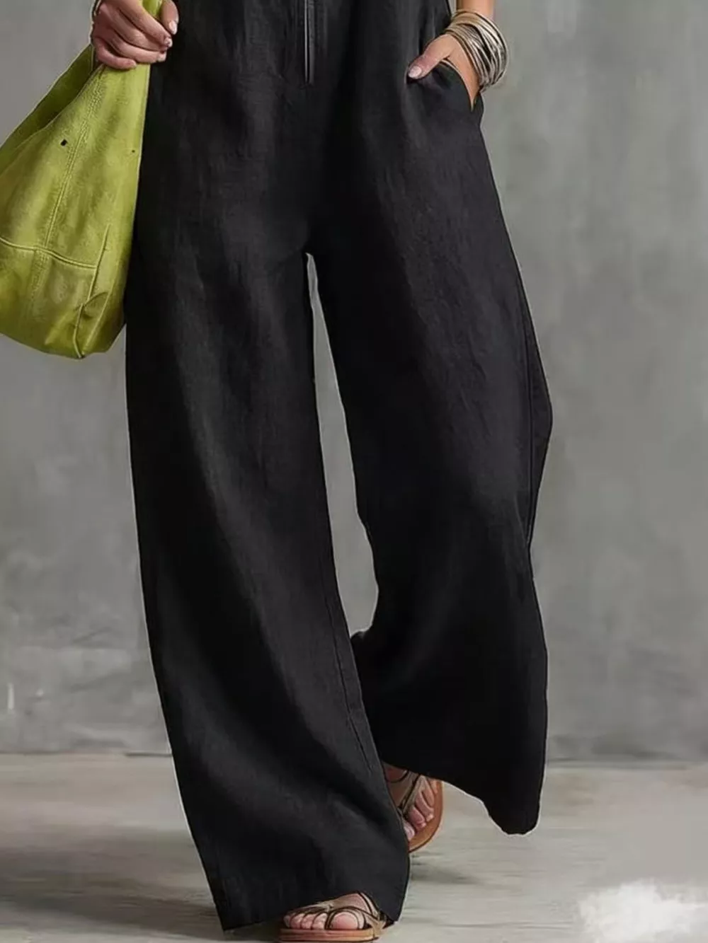 Full Size Zip Front Sleeveless Jumpsuit Plus Size, image 15
