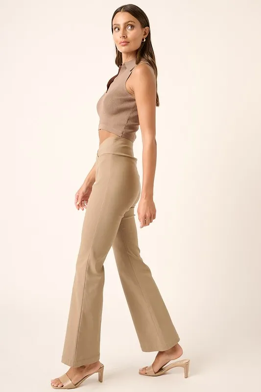 Surplice V Waist Flare Pants, image 6