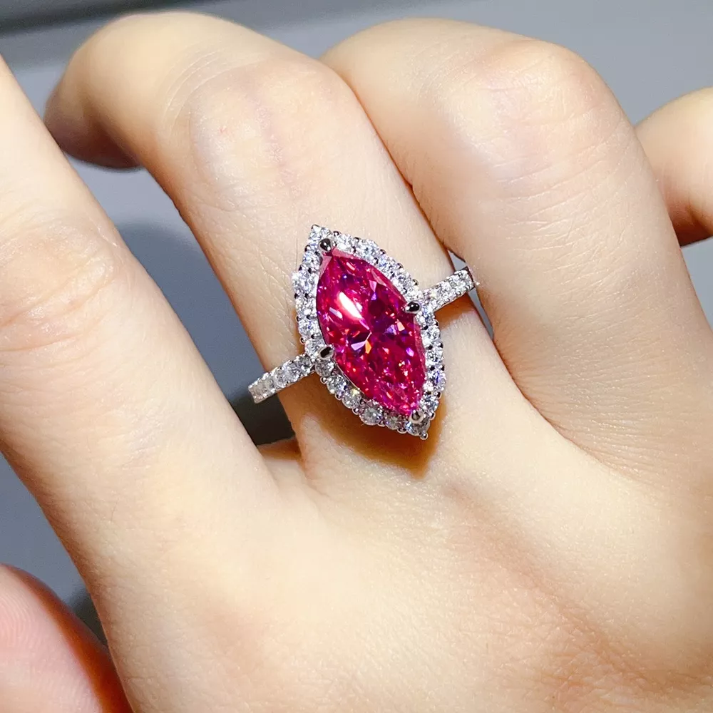 5 Carat 925 Sterling Silver Moissanite Ring, image 3