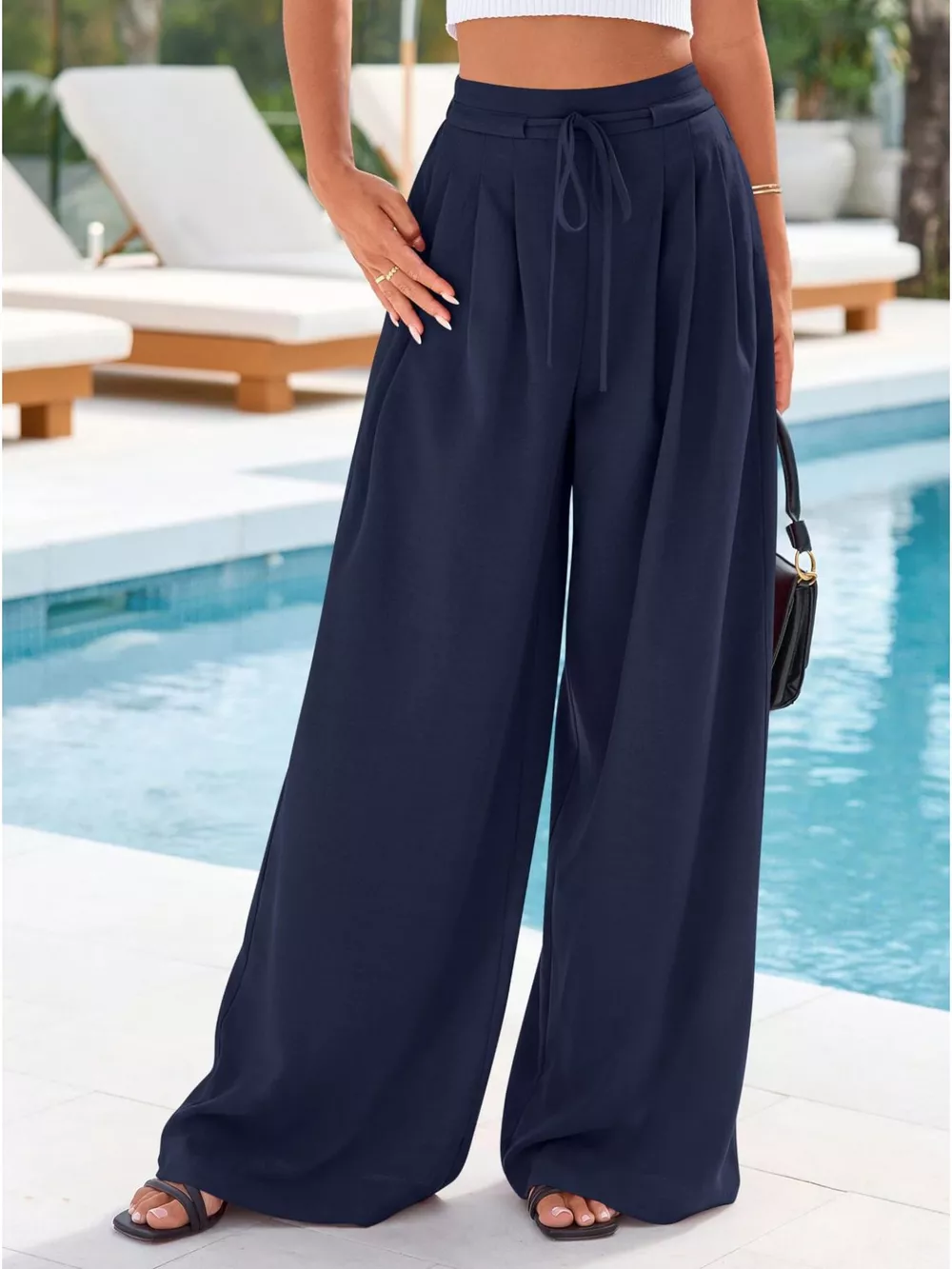 Full Size High-Waisted Wide-Leg Pleated Pants Plus Size, image 19