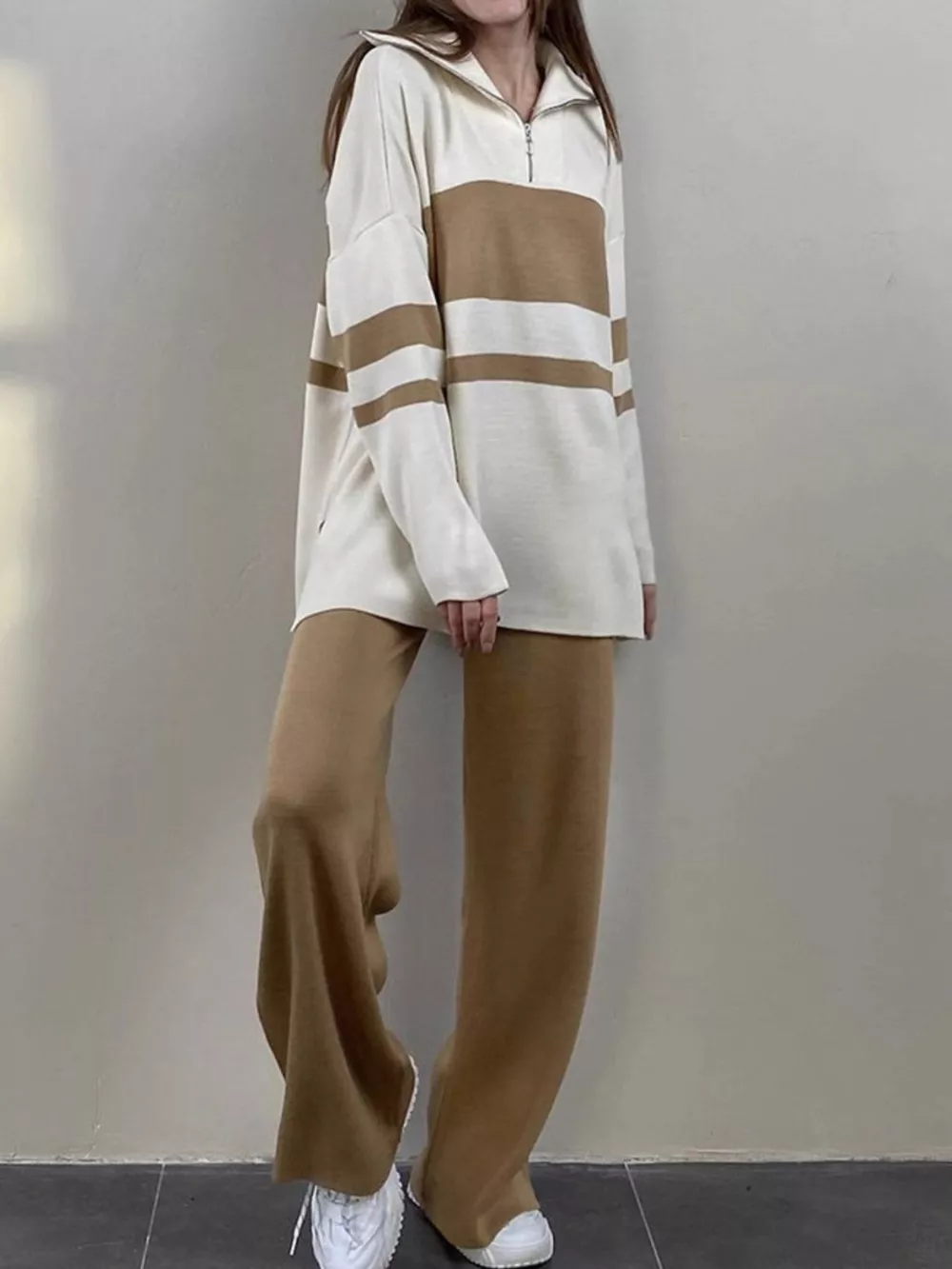 Long Sleeve Top and Pants Sweater Set, image 2