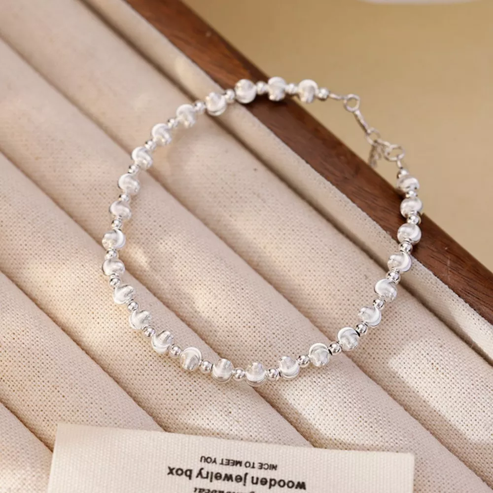 925 Sterling Silver Beaded Bracelet, image 5
