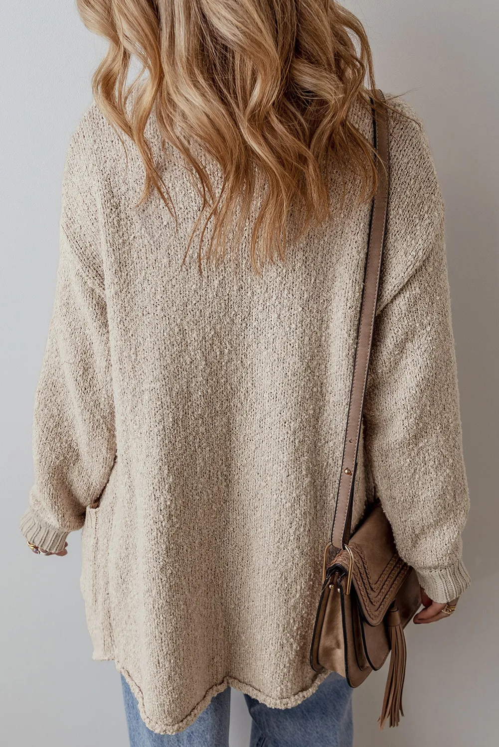 Pocketed Button Up Long Sleeve Cardigan, image 5