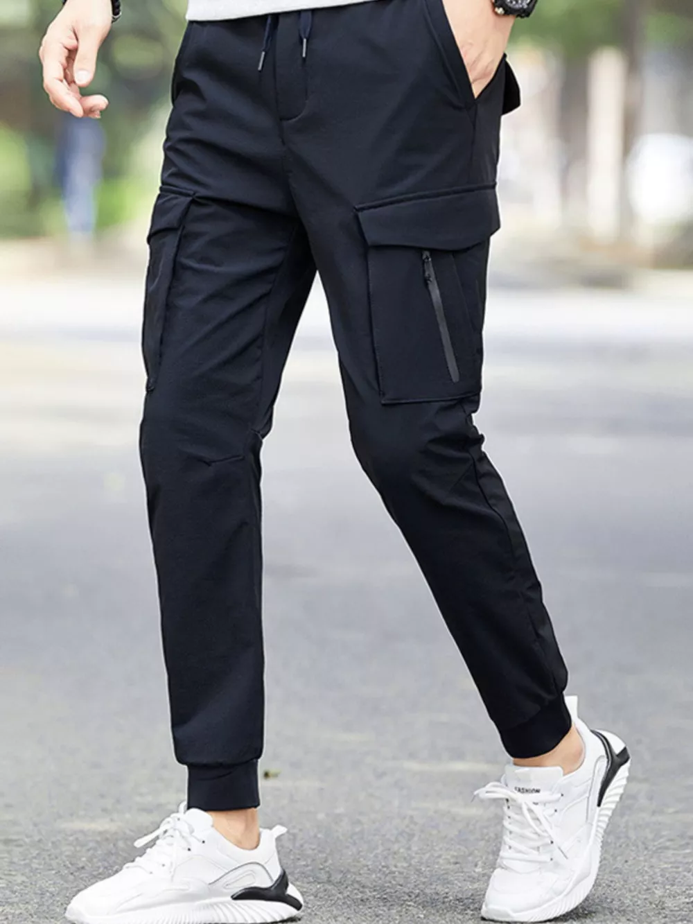 Men's Plus Size Lightweight Cargo Pants, image 2