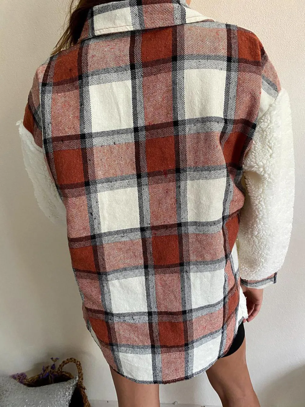 Fuzzy Button Up Long Sleeve Jacket, image 14