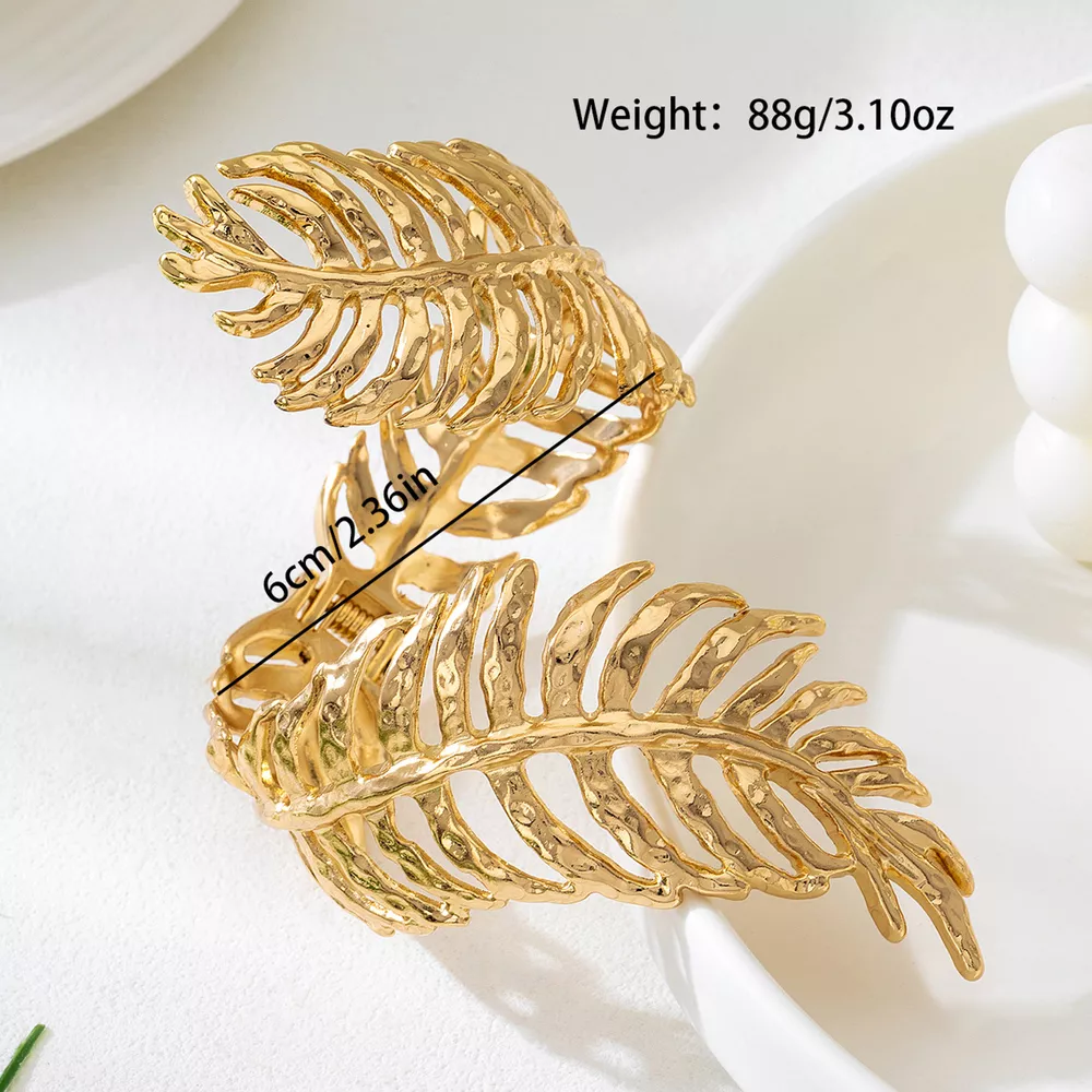 18K Gold-Plated Alloy Leaf Bracelet, image 5