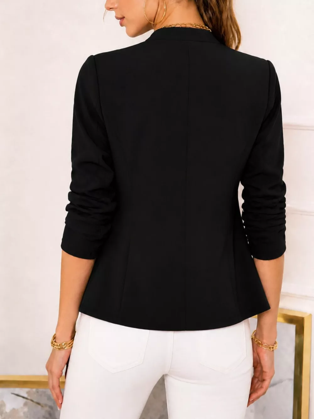 Open-Front Long Sleeve Blazer, image 15