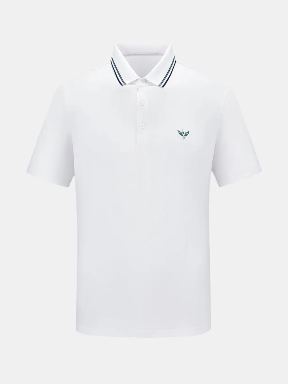 Men's Short Sleeve Breathable Polo with Striped Collar, image 7