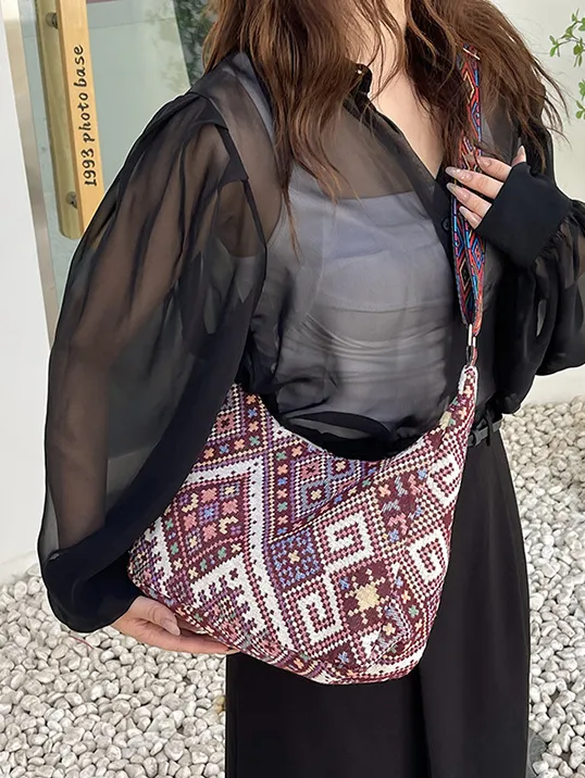 Geometric Adjustable Strap Crossbody Bag, image 5