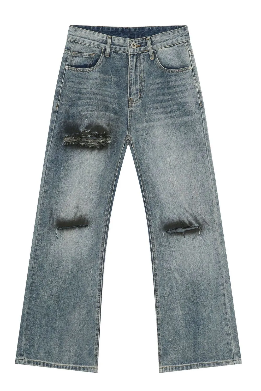 Men's Distressed Loose Fit Jeans, image 5