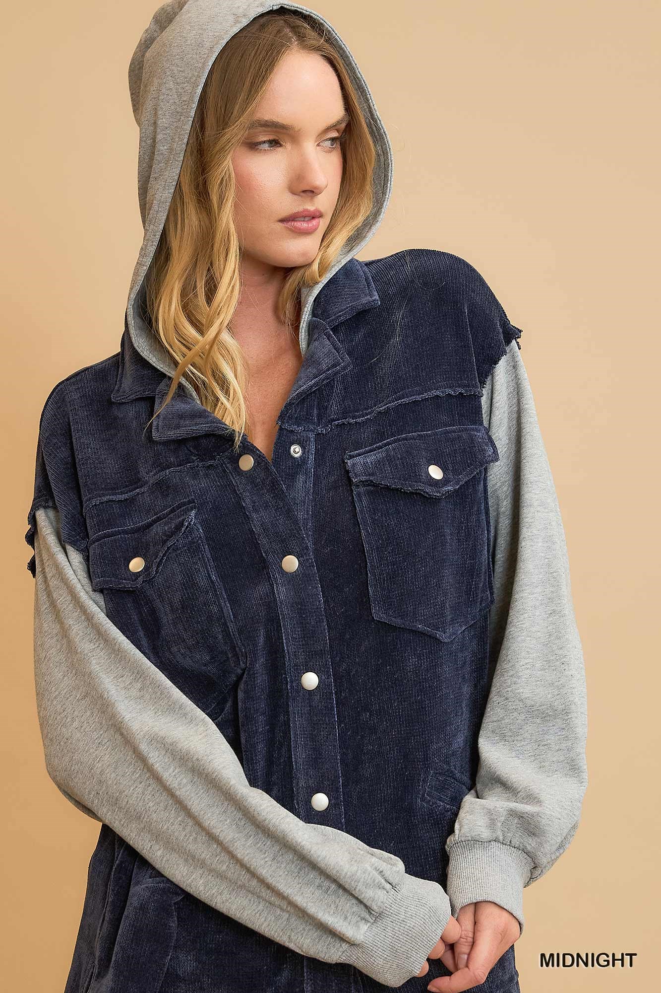 Contrast Hooded Chenille Jacket, image 5