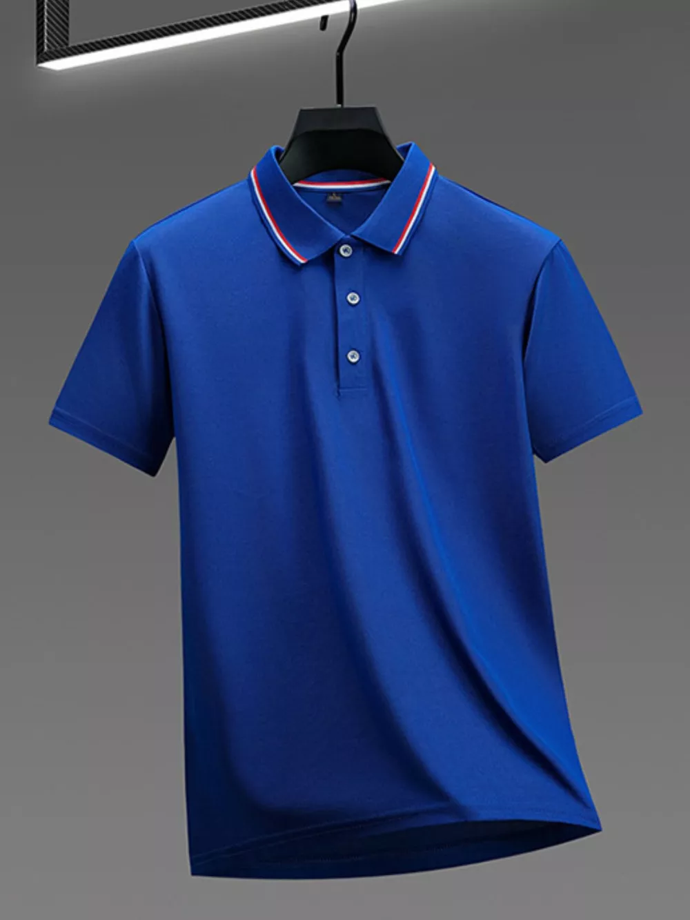 Men's Full Size Button Detail Short Sleeve Polo Plus Size, image 5