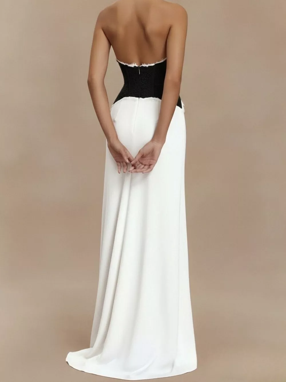 Halter Neck Lace Trimmed Maxi Dress, image 9