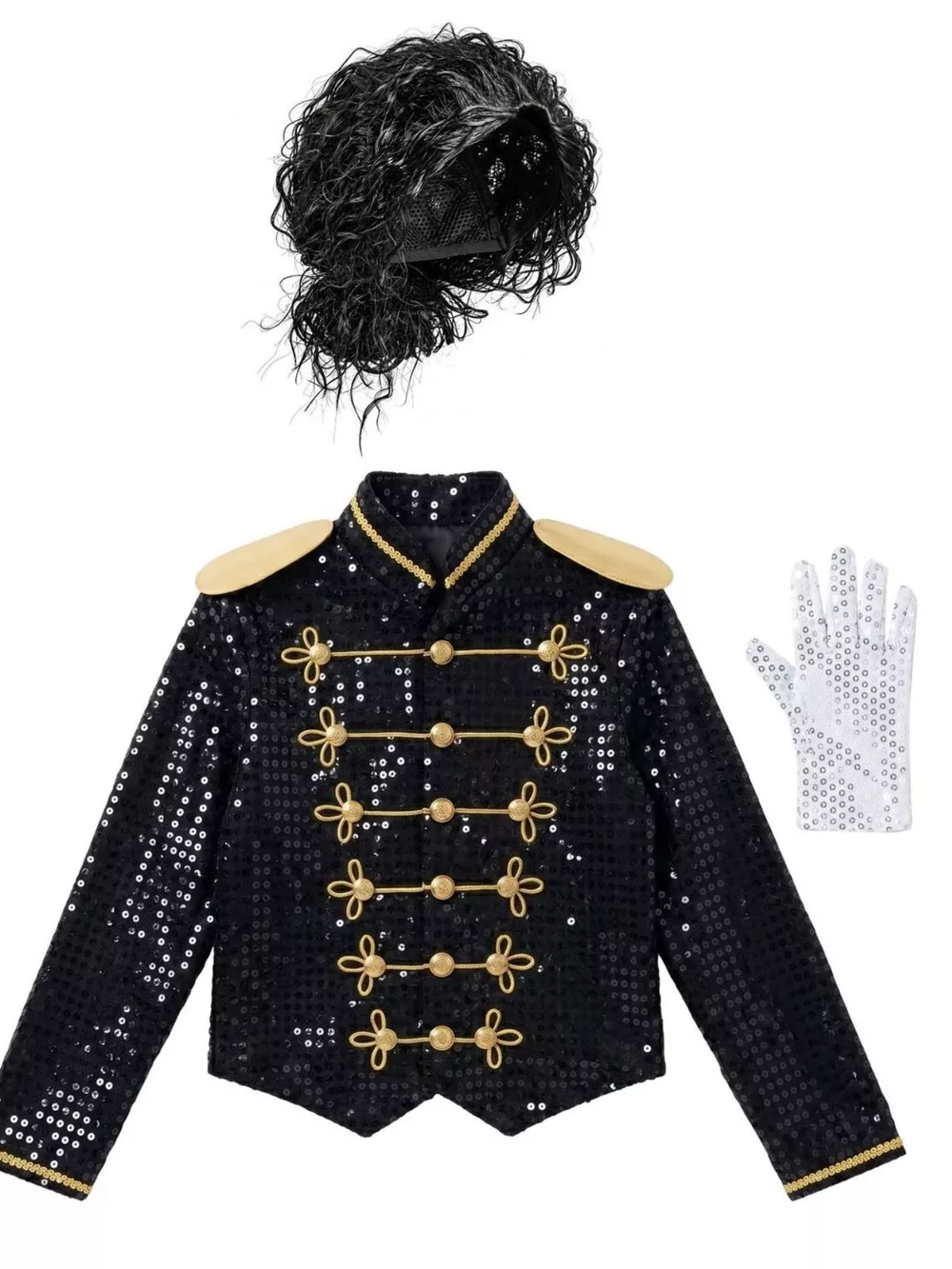 Children's Halloween Sequin Performance Costume Set, image 4