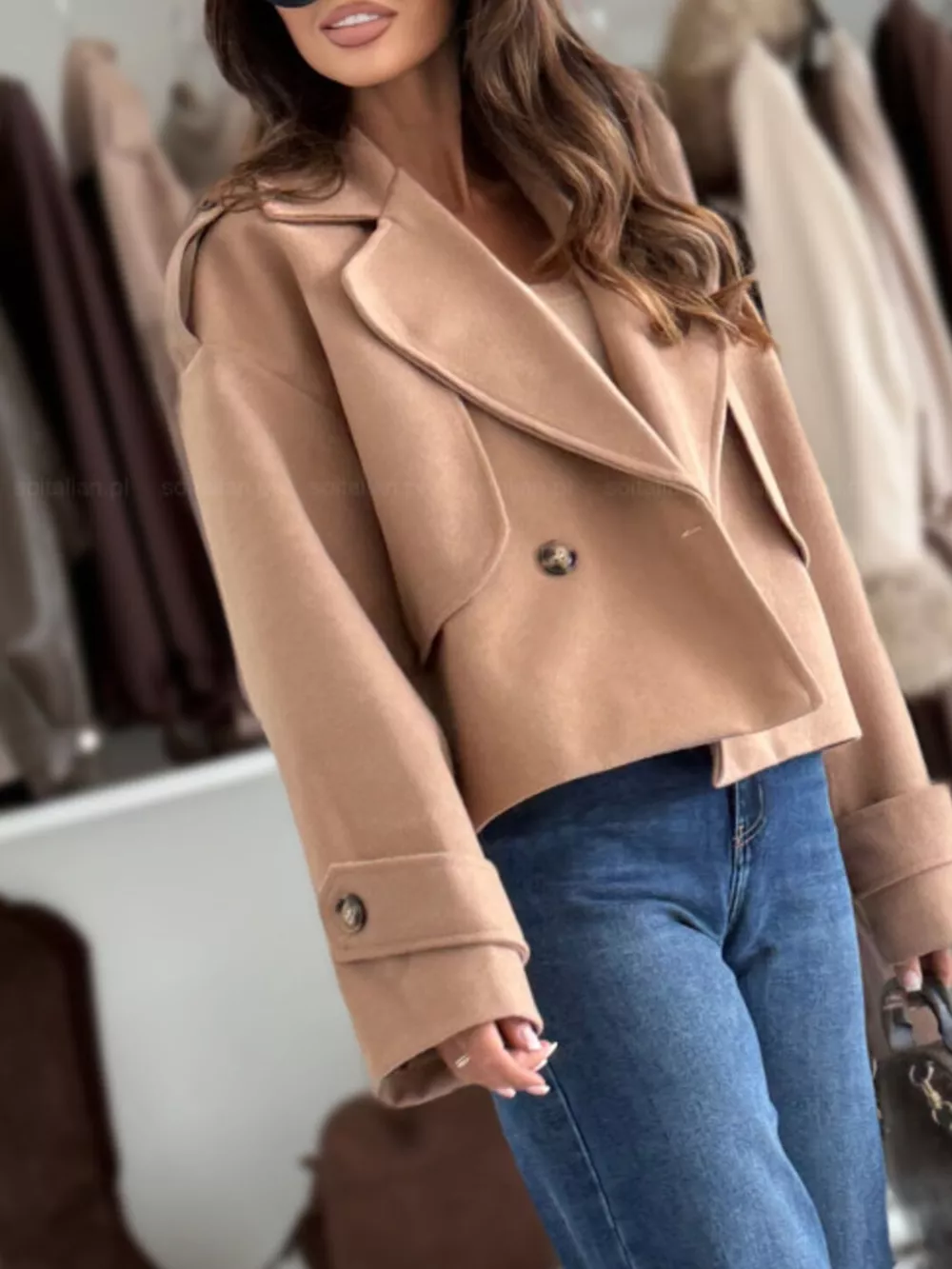 Double-Breasted Cropped Outerwear, image 6