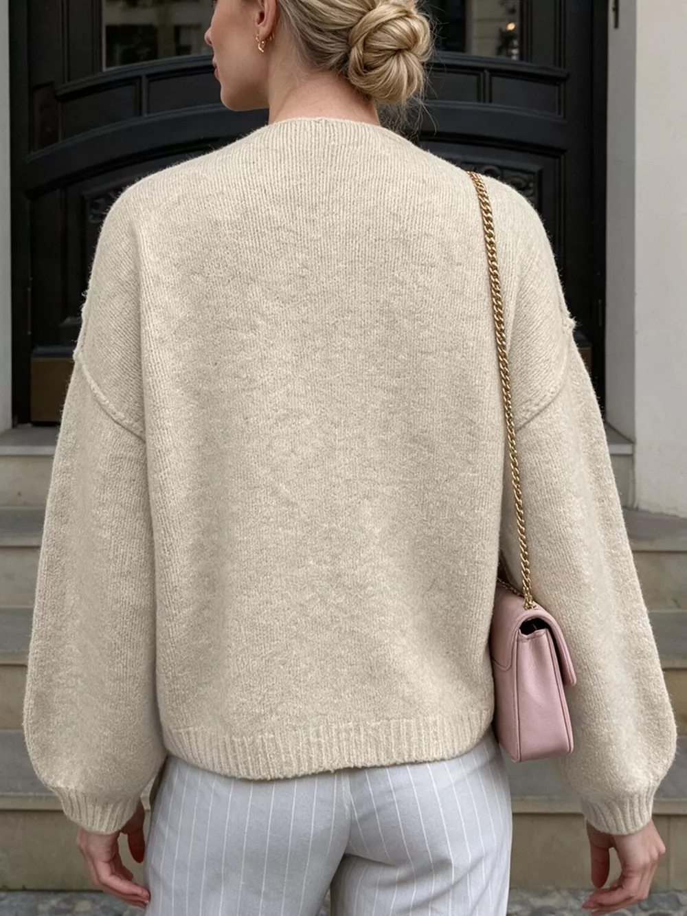Open Front Dropped Shoulder Cardigan, image 6