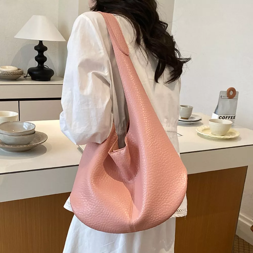 Textured Leather Shoulder Bag, image 5