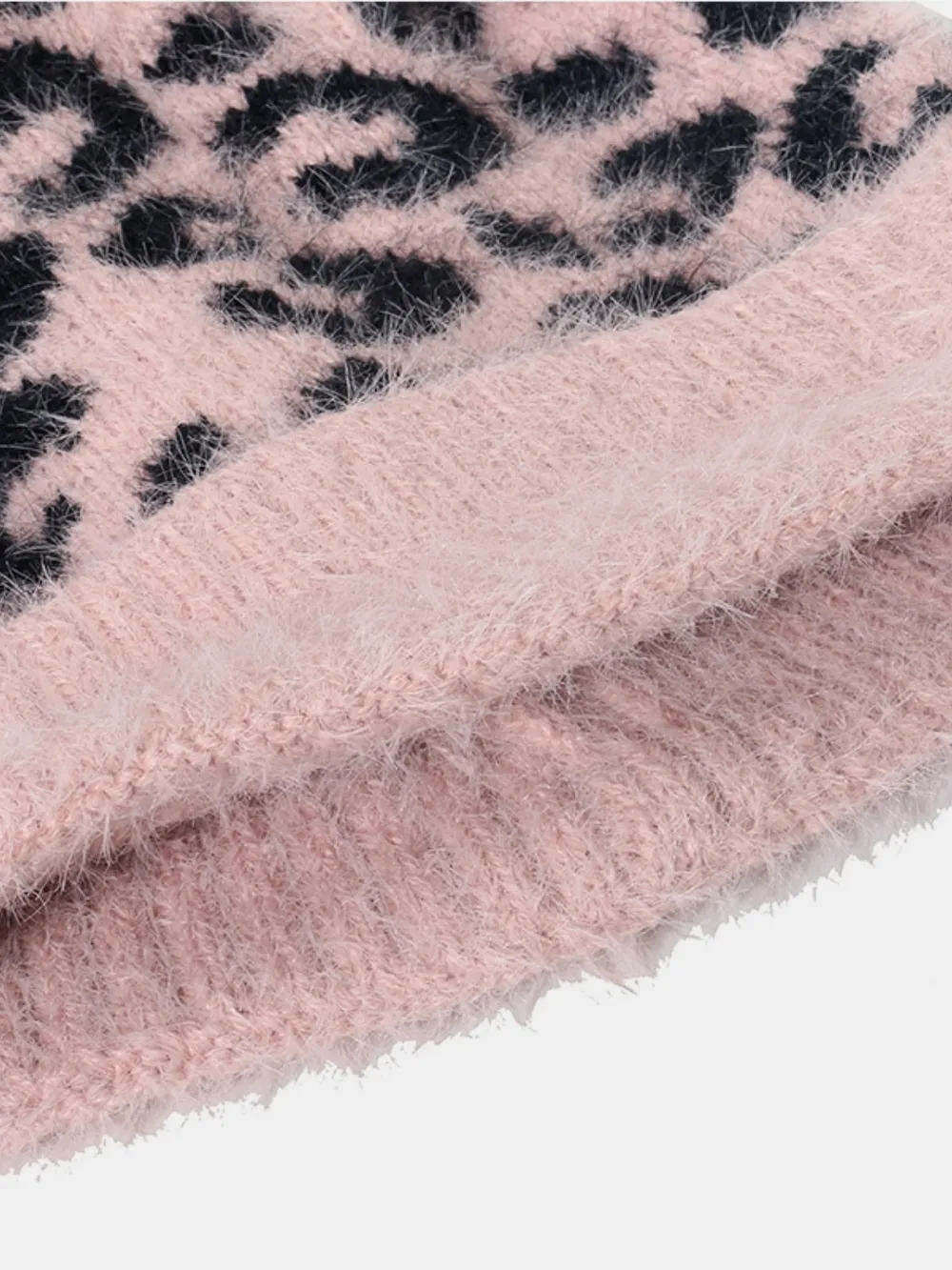 Leopard Hat with Pompom, image 3