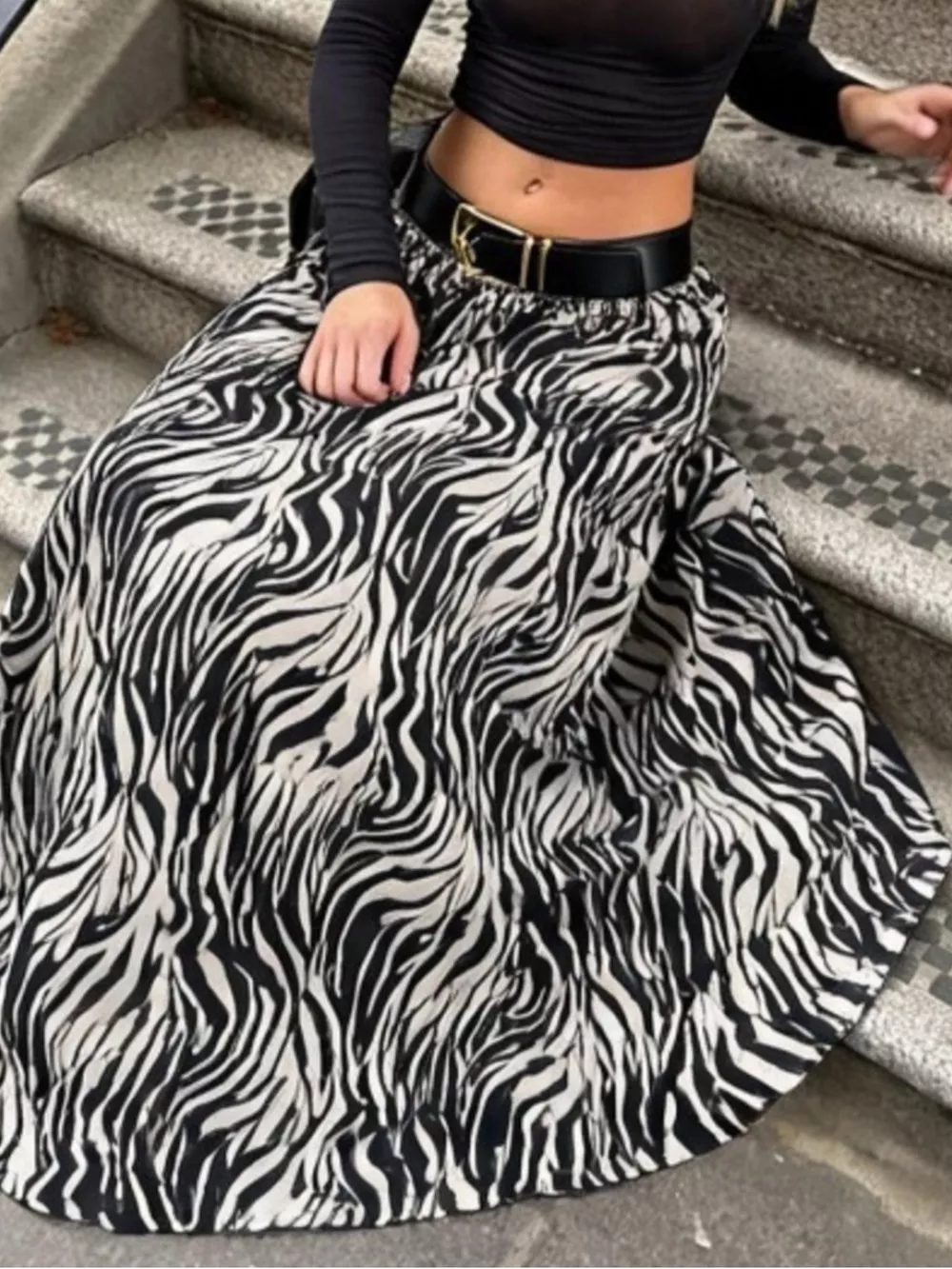 Animal Print Maxi Skirt, image 2