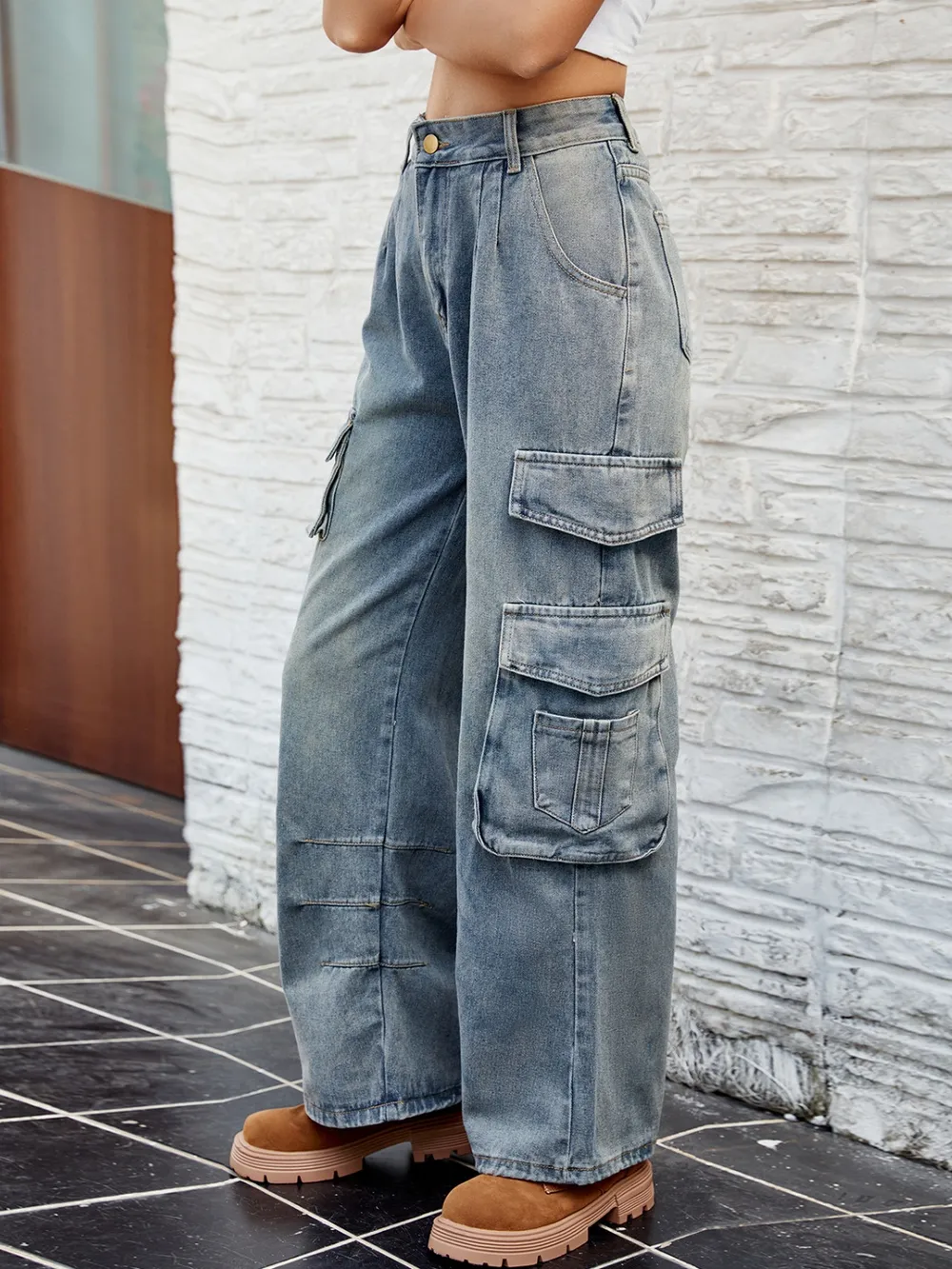 Washed Jeans with Pockets, image 5