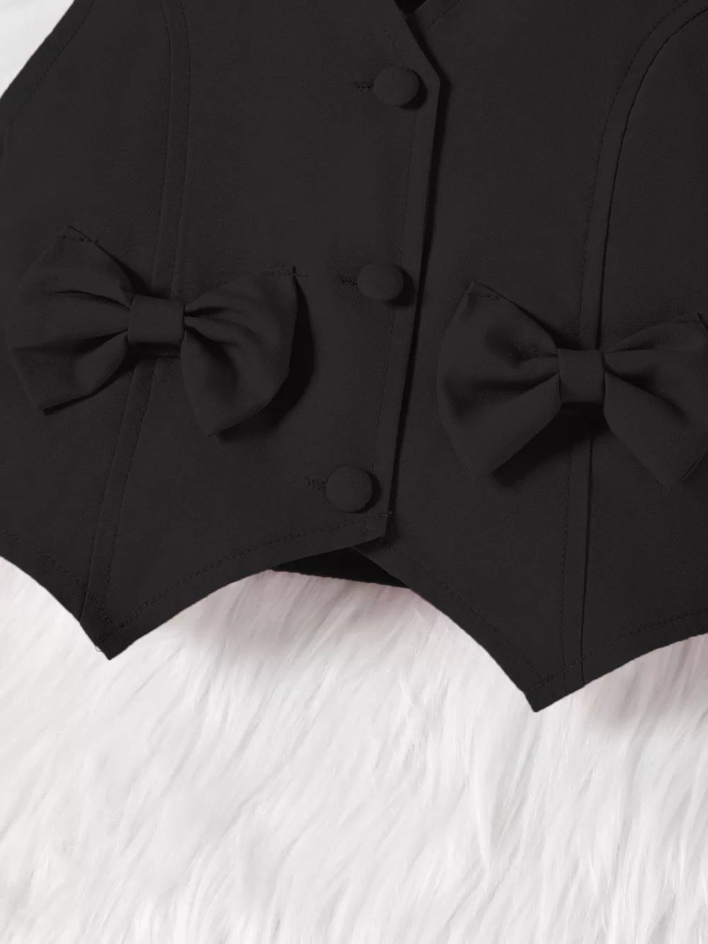 Children's Bowknot Vest & Pleated Skirt Set, image 20