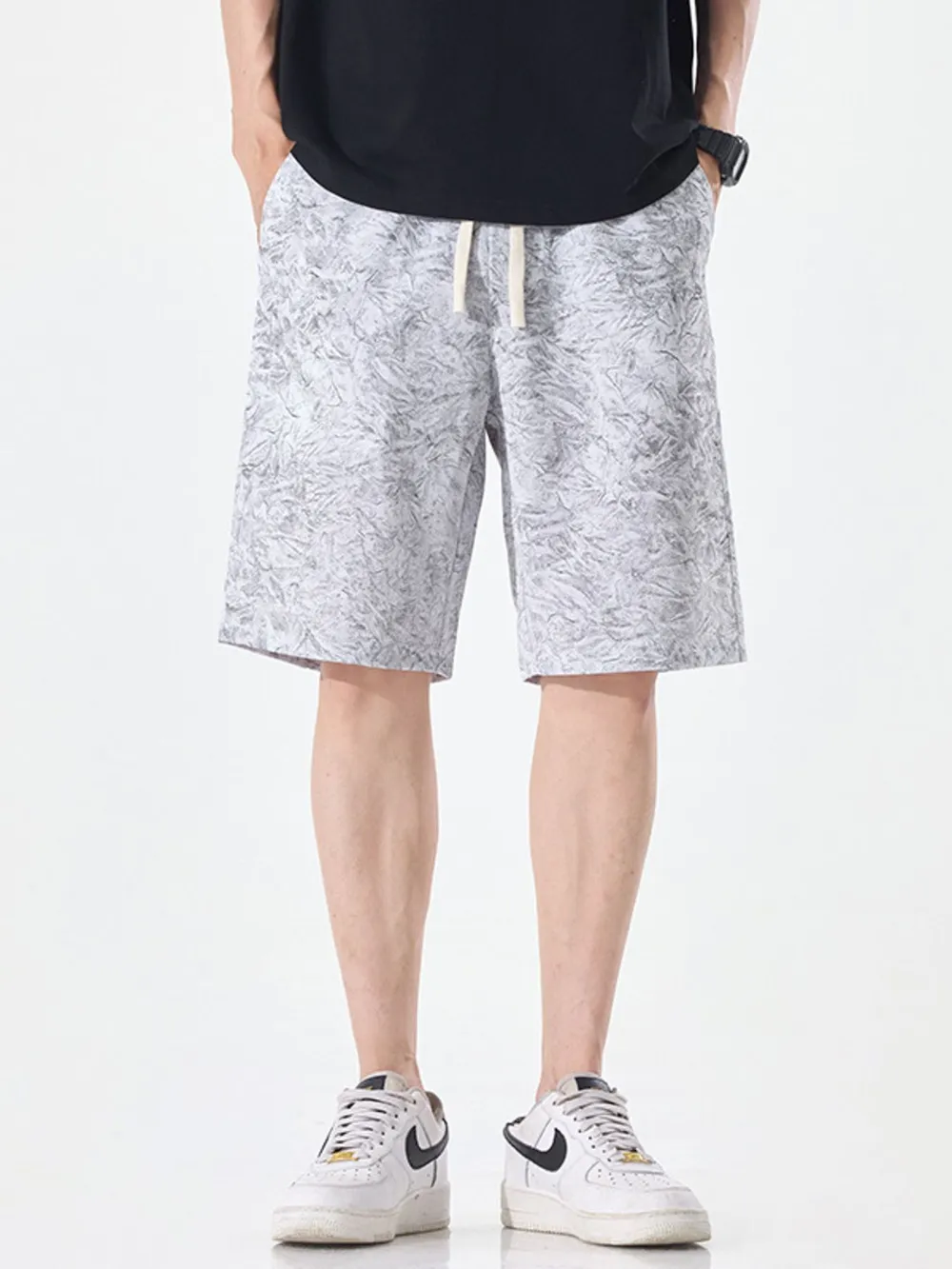 Men's Plus Size Drawstring Loose Fit Shorts, image 5