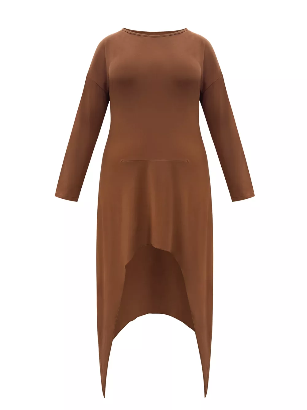 Plus Size Leopard Print Asymmetrical Hem Midi Dress, image 5