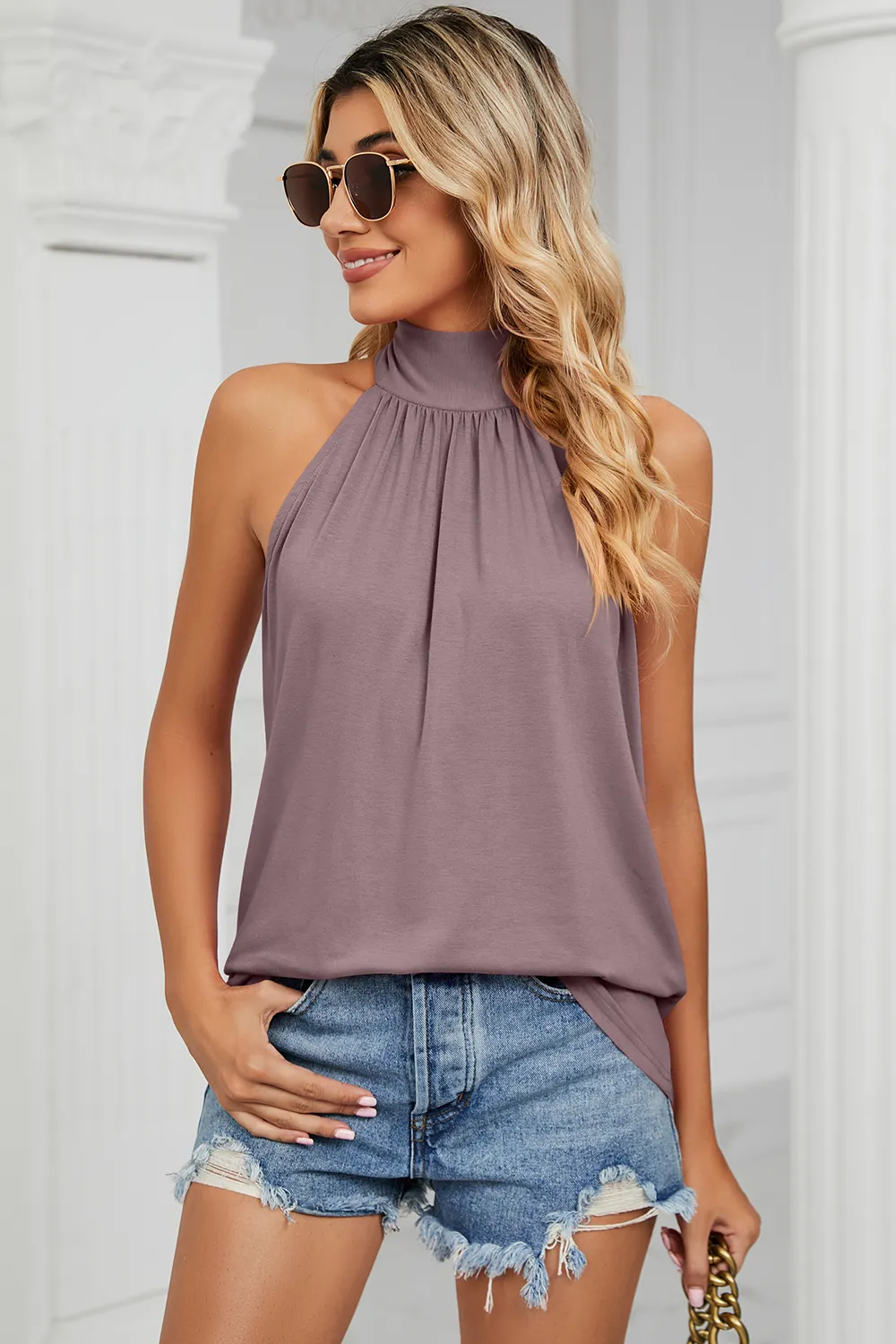 Tied Grecian Neck Tank, image 21