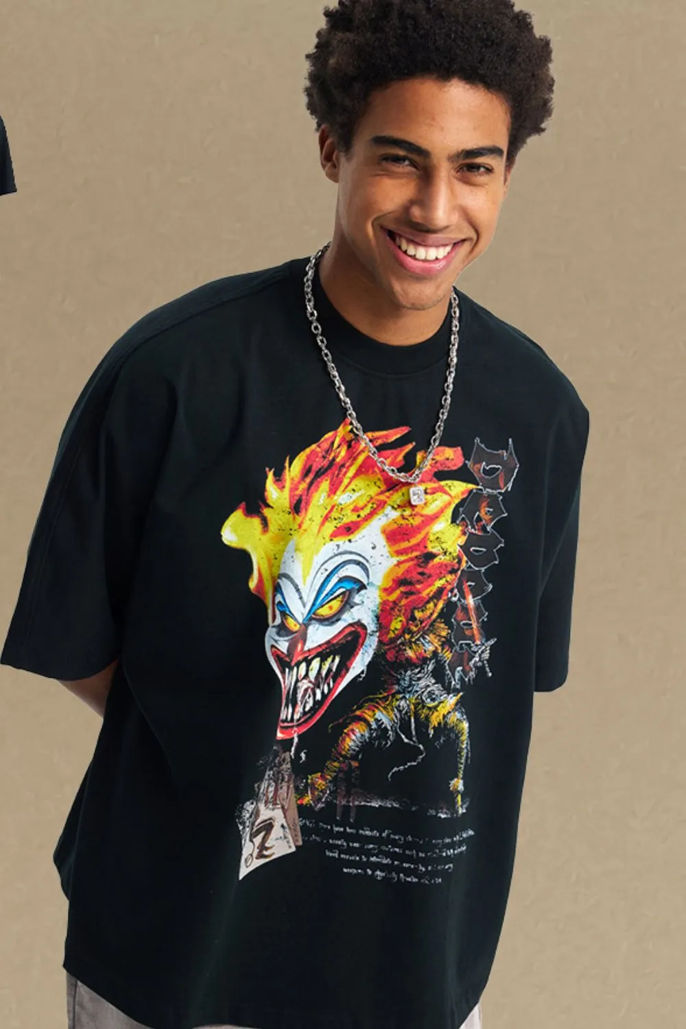 Men's Graphic Round Neck Half Sleeve T-Shirt, image 3