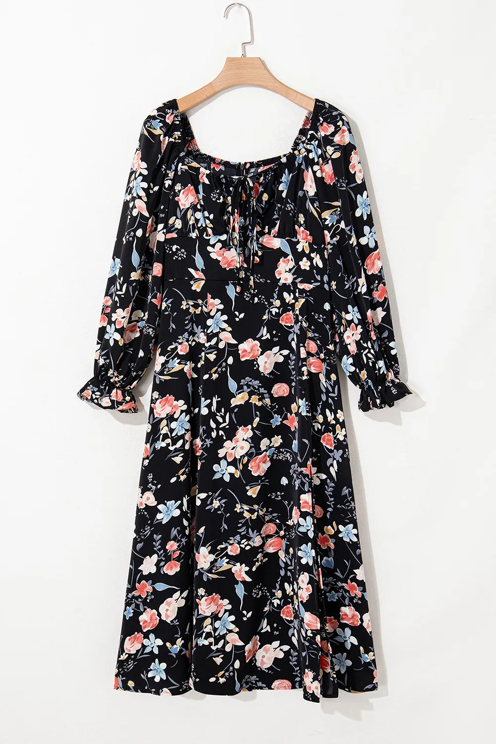 Floral Print Flounce Sleeve Midi Dress, image 20