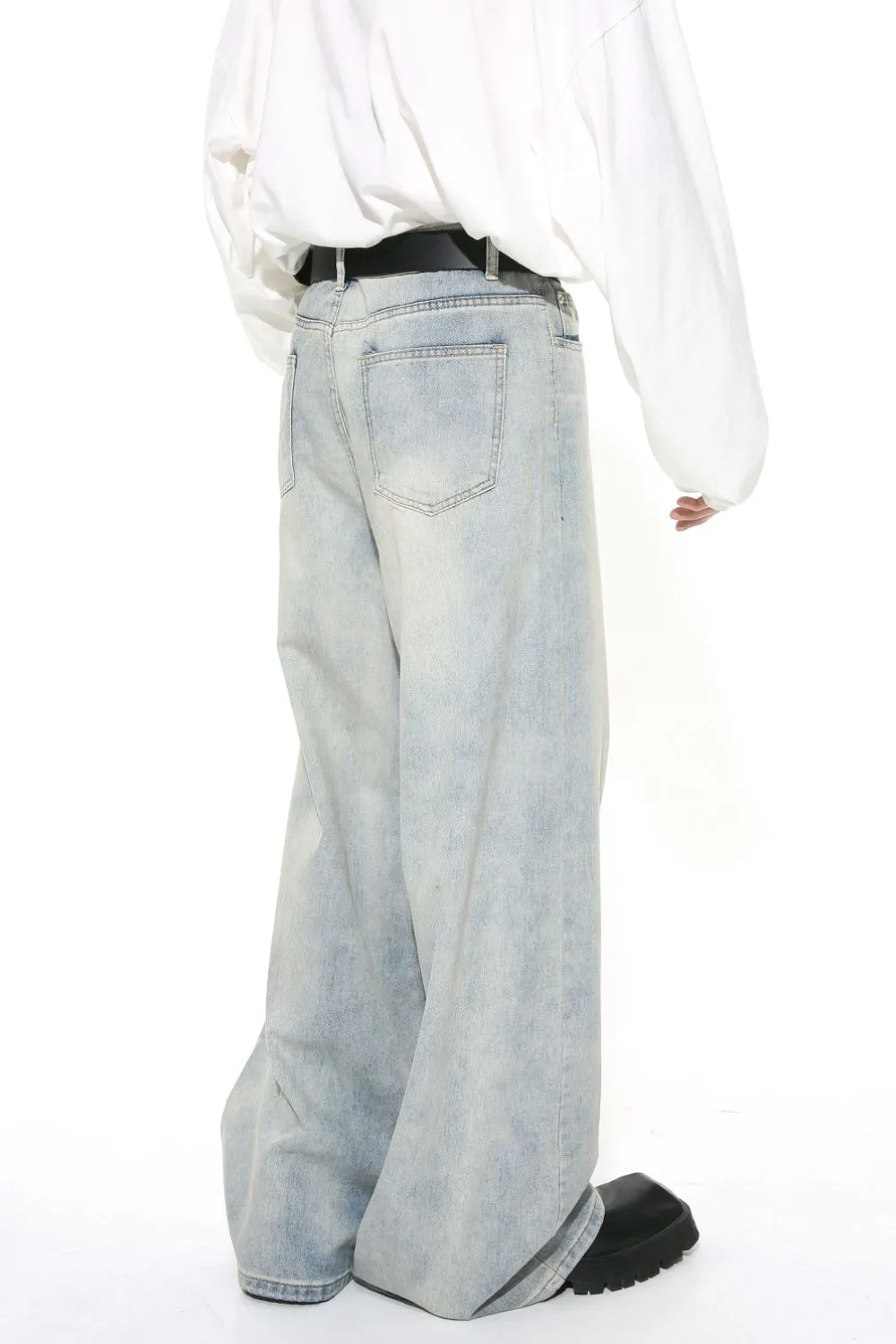 Washed Straight Leg Jeans, image 5