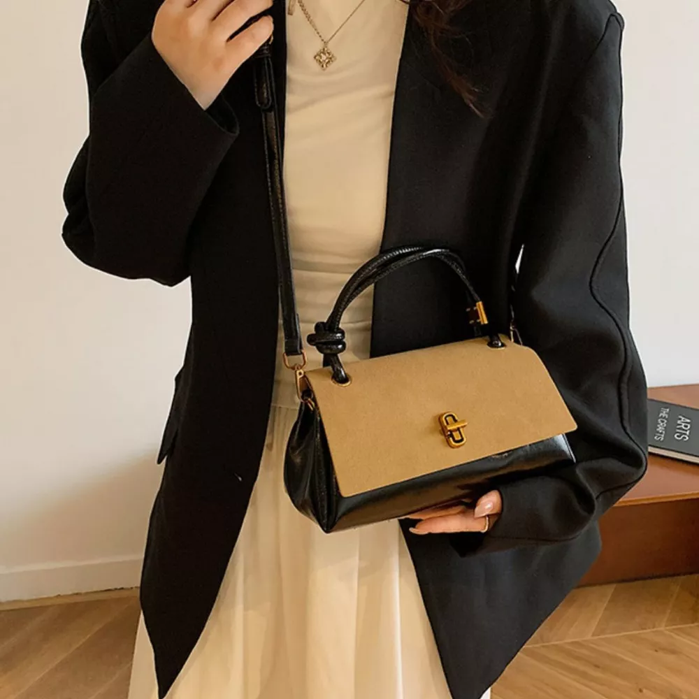 Flap Crossbody Bag with Top Handle, image 7