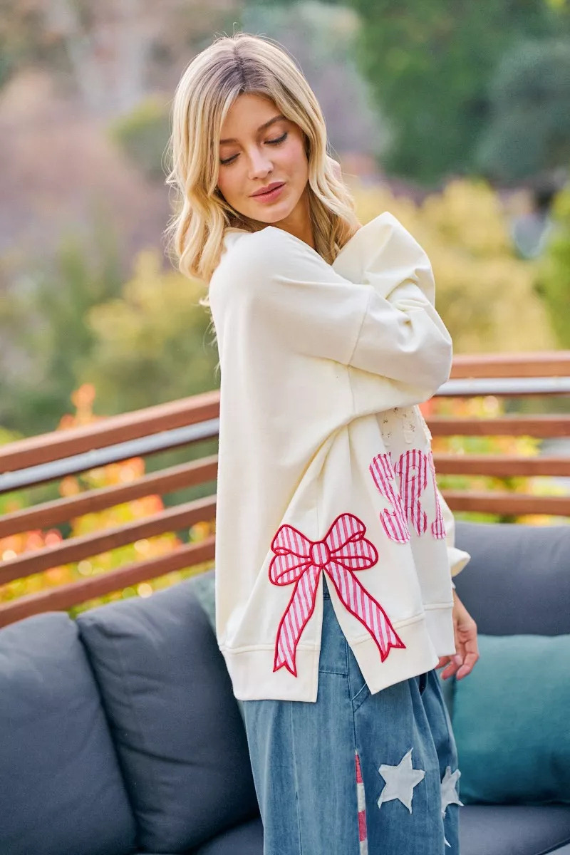 BiBi 4th Of July Stars And Stripes Patches Sweatshirt, image 21