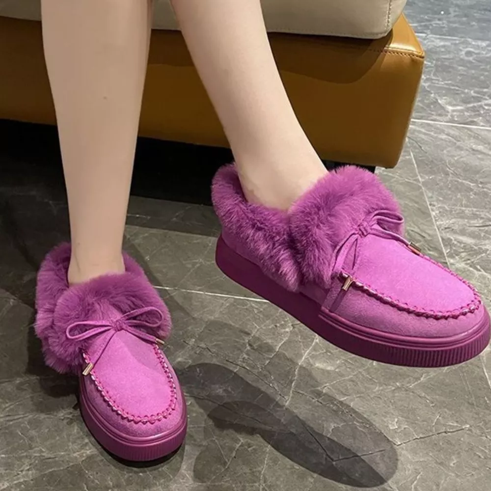 Fuzzy Round Toe Slip-Ons, image 13