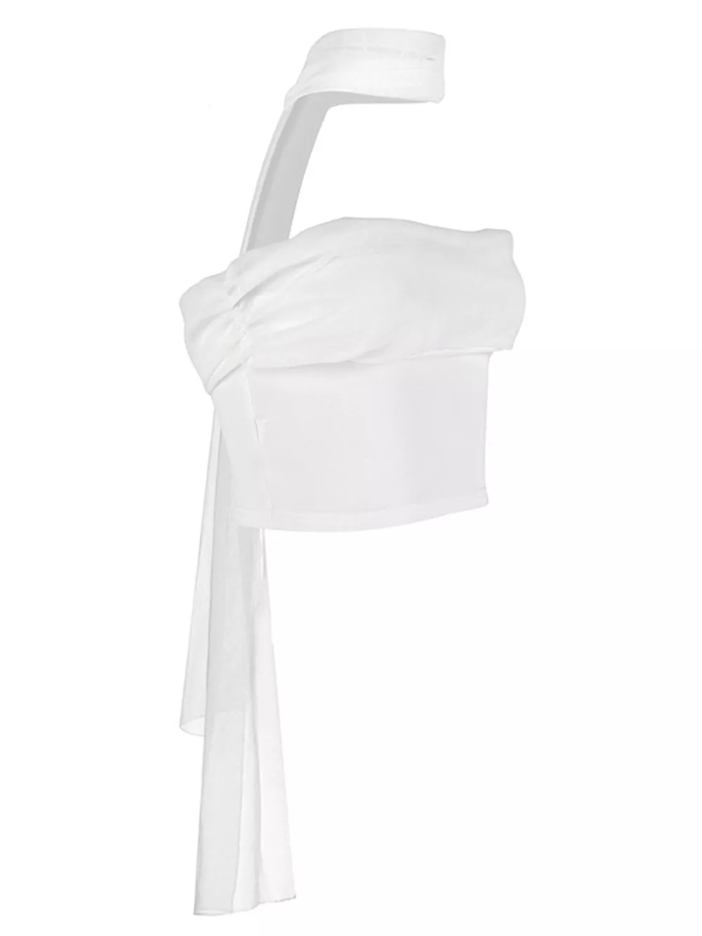 Ruched Tube Top with Scarf, image 7