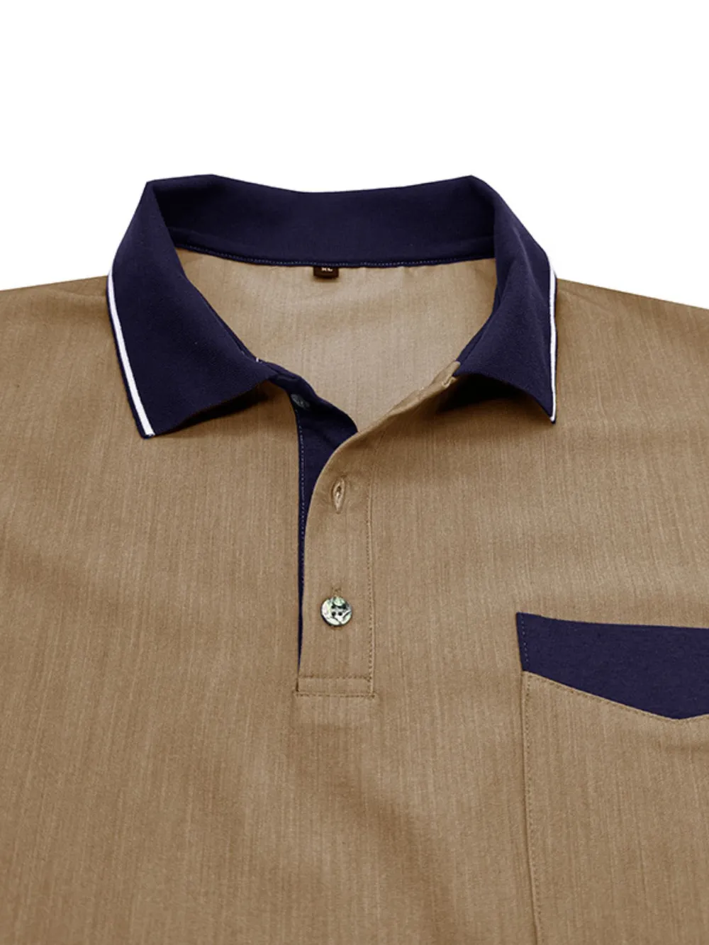 Men's Contrast Collar Pocket Polo Shirt, image 12