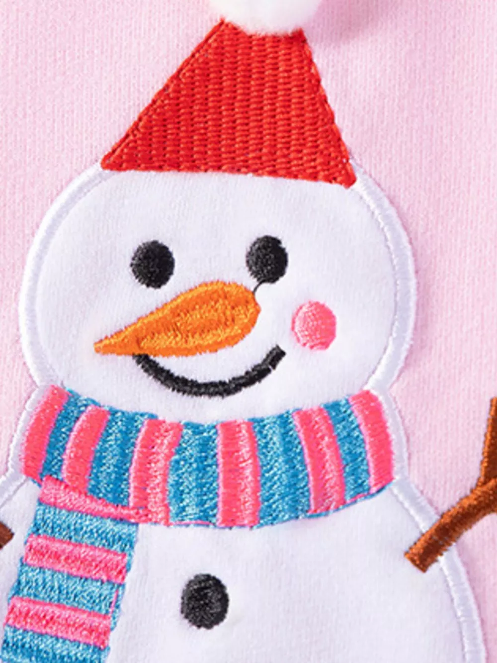 Children's Christmas Embroidered Sweatshirt Dress, image 3