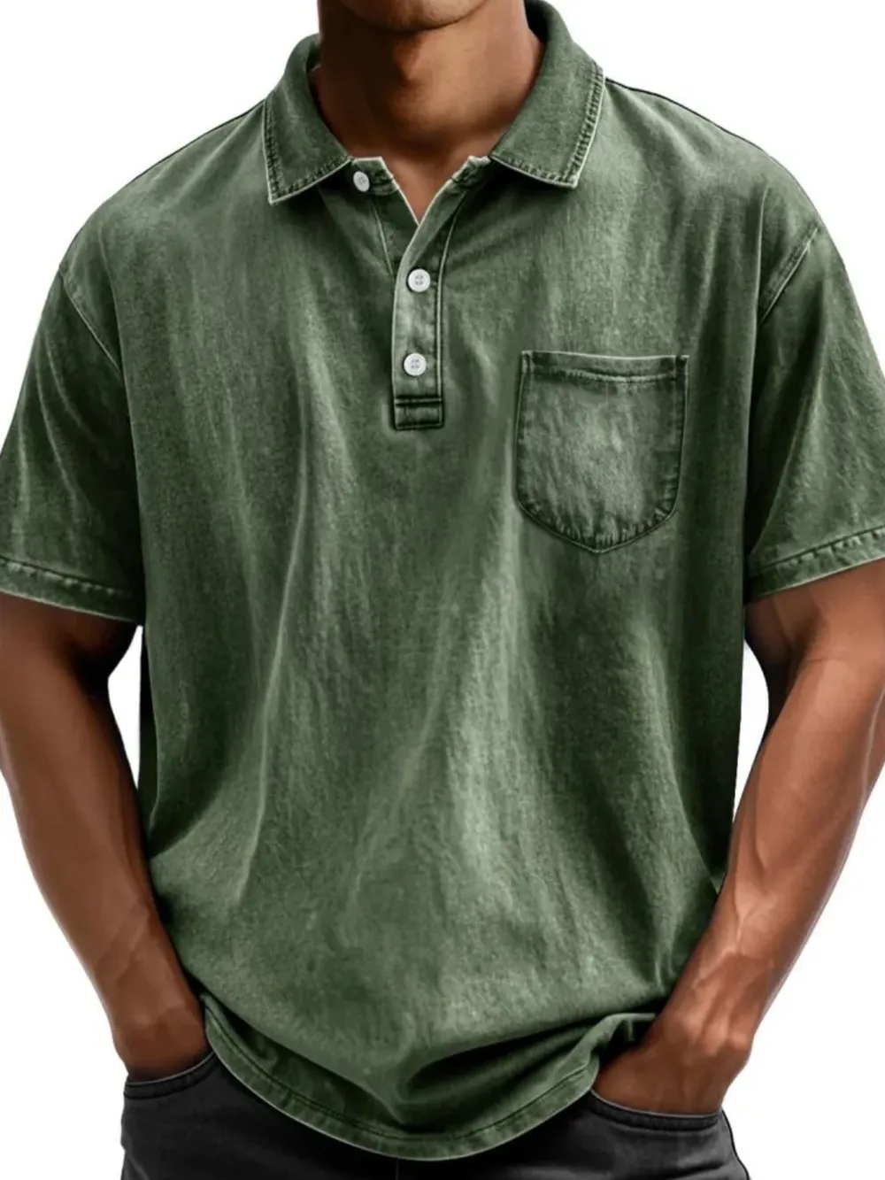 Men's Full Size Collared Neck Short Sleeve Polo Plus Size