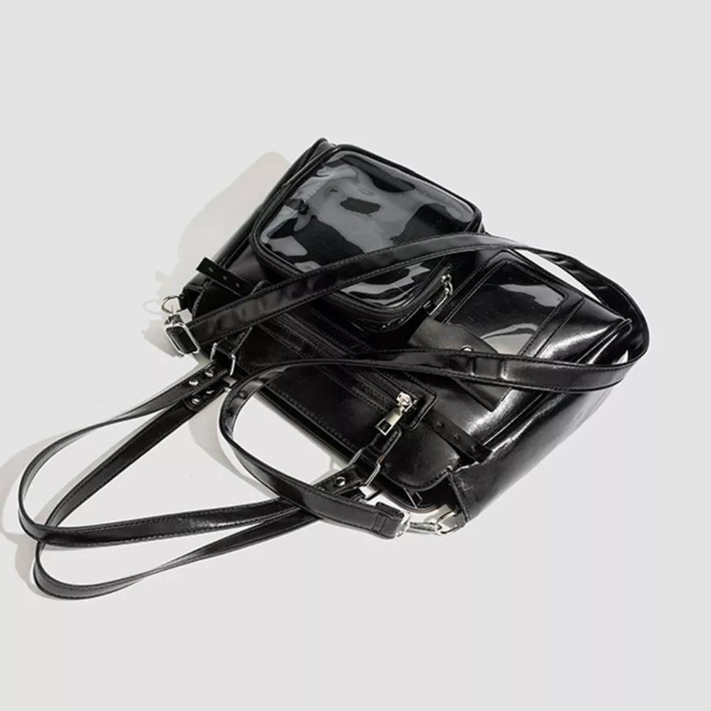 Multi-Pocket Clear Window Shoulder Bag, image 6