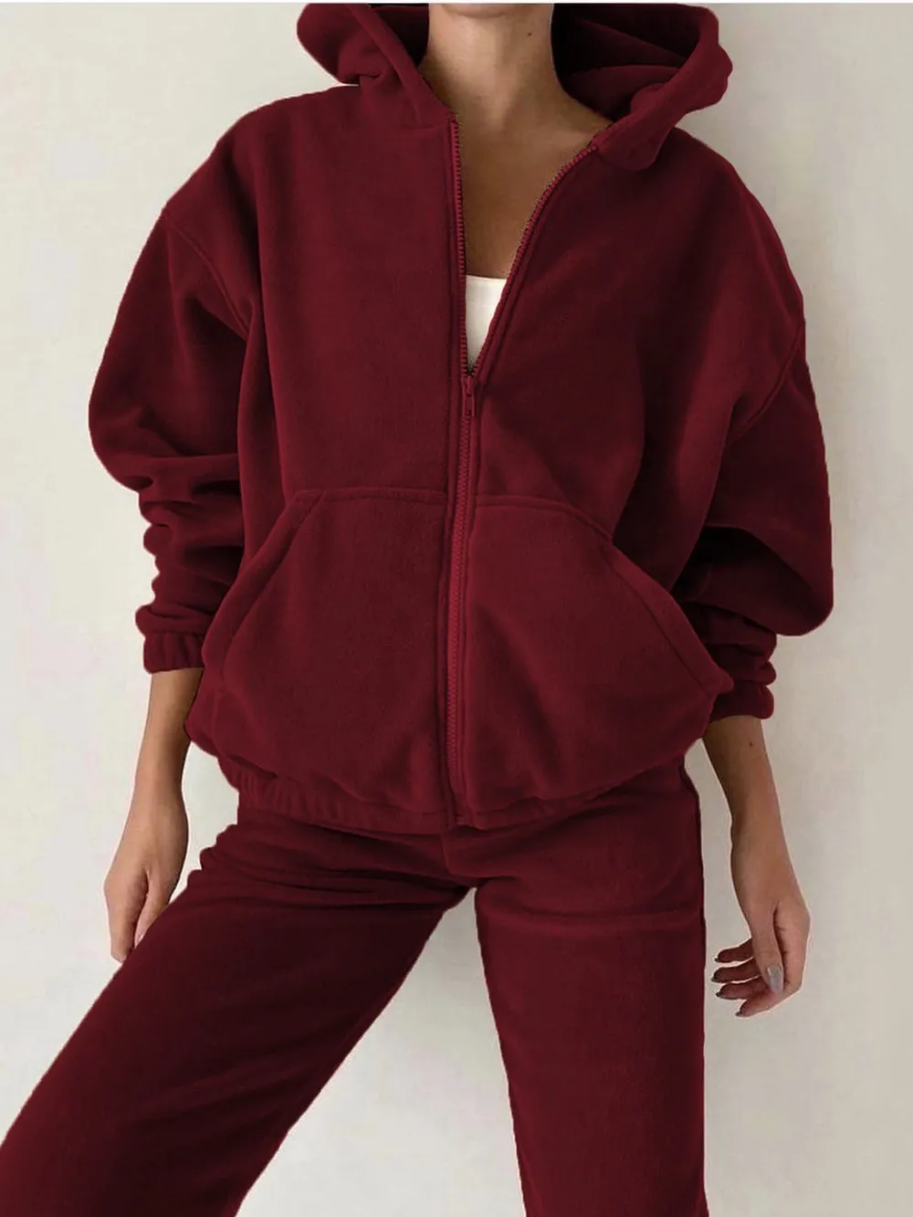 Zip Up Long Sleeve Hoodie and Joggers Set, image 20