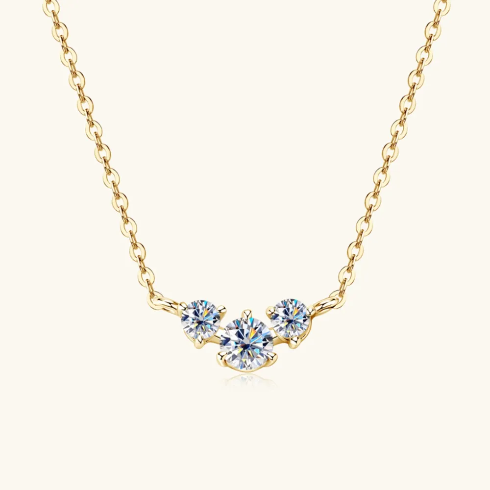 925 Sterling Silver Inlaid Moissanite Necklace, image 3